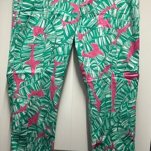 Loudmouth Men's Tropical Green and Pink Pants